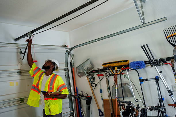 Professional Garage Door Installation technician working in Lone Grove, OK